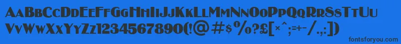 BinnerDi Font – Black Fonts on Blue Background