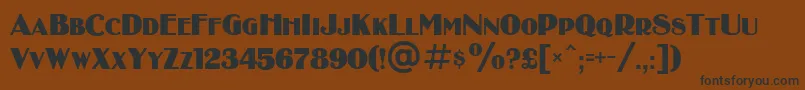 BinnerDi Font – Black Fonts on Brown Background