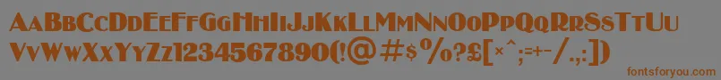 BinnerDi-Schriftart – Braune Schriften auf grauem Hintergrund