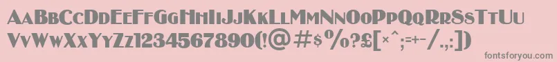 フォントBinnerDi – ピンクの背景に灰色の文字