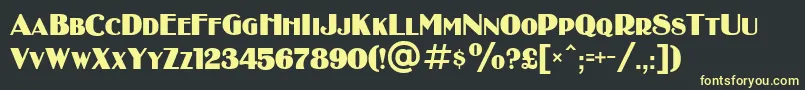BinnerDi Font – Yellow Fonts on Black Background