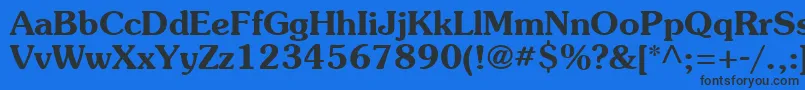 Souvieb Font – Black Fonts on Blue Background