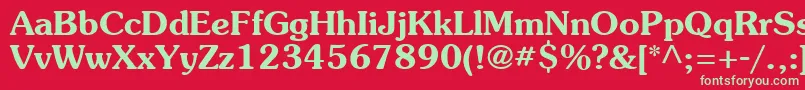 Souvieb Font – Green Fonts on Red Background