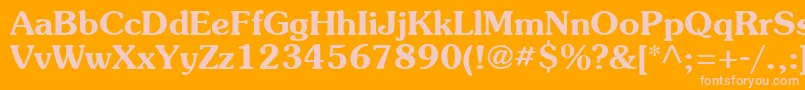 Souvieb Font – Pink Fonts on Orange Background