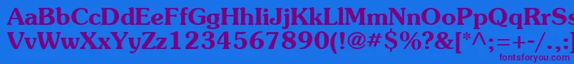 Souvieb Font – Purple Fonts on Blue Background