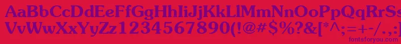 Souvieb Font – Purple Fonts on Red Background