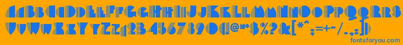 Backstagepassnf Font – Blue Fonts on Orange Background