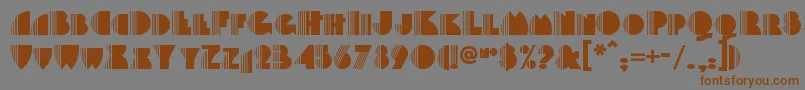 Backstagepassnf Font – Brown Fonts on Gray Background