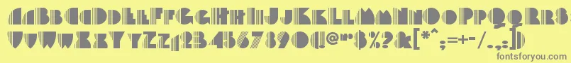 Backstagepassnf Font – Gray Fonts on Yellow Background
