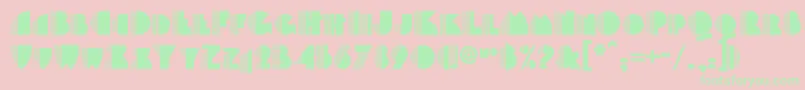 Backstagepassnf Font – Green Fonts on Pink Background