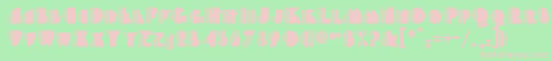 Backstagepassnf Font – Pink Fonts on Green Background