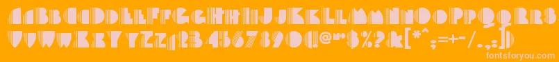 Backstagepassnf Font – Pink Fonts on Orange Background