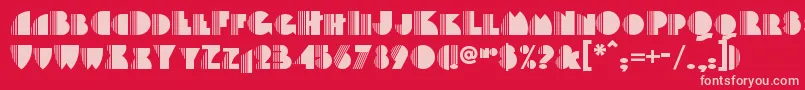 Backstagepassnf Font – Pink Fonts on Red Background