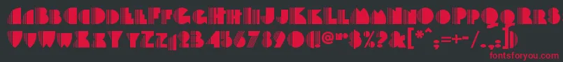 Backstagepassnf Font – Red Fonts on Black Background