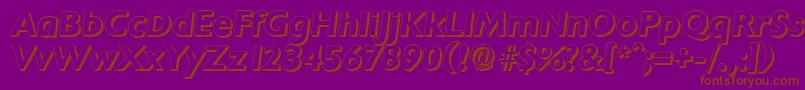 ChantillyshadowBolditalic Font – Brown Fonts on Purple Background