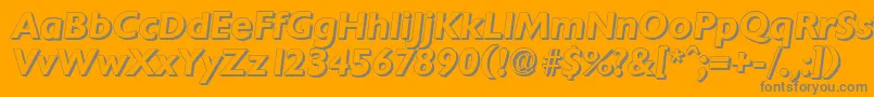 ChantillyshadowBolditalic-Schriftart – Graue Schriften auf orangefarbenem Hintergrund