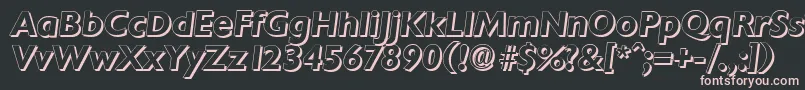 ChantillyshadowBolditalic Font – Pink Fonts on Black Background