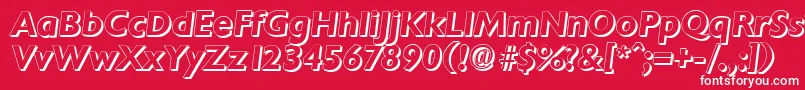 ChantillyshadowBolditalic Font – White Fonts on Red Background