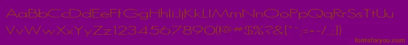 Sanlite Font – Brown Fonts on Purple Background