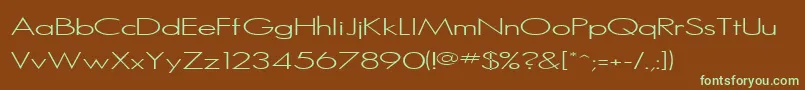 Sanlite Font – Green Fonts on Brown Background