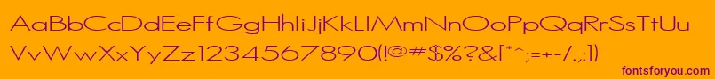 Sanlite Font – Purple Fonts on Orange Background