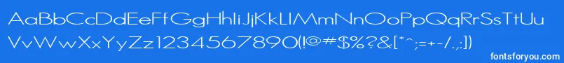 Sanlite Font – White Fonts on Blue Background