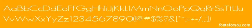 フォントSanlite – オレンジの背景に白い文字