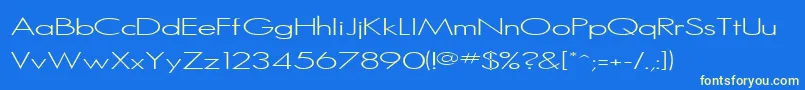 Sanlite Font – Yellow Fonts on Blue Background