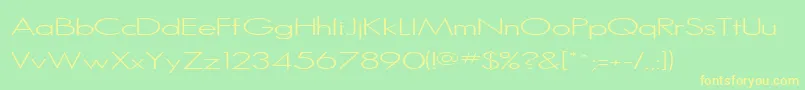 Sanlite Font – Yellow Fonts on Green Background