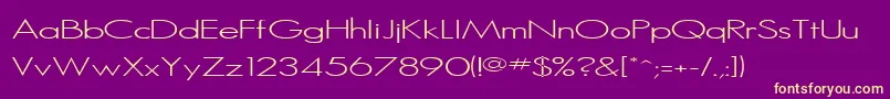 Sanlite Font – Yellow Fonts on Purple Background