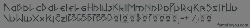 フォント1001headFont – 黒い文字の灰色の背景