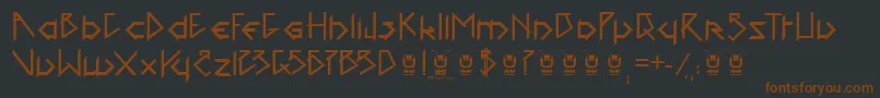 フォント1001headFont – 黒い背景に茶色のフォント