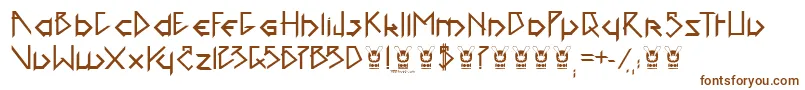 Шрифт 1001headFont – коричневые шрифты на белом фоне