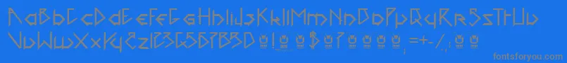 Шрифт 1001headFont – серые шрифты на синем фоне