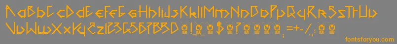 Шрифт 1001headFont – оранжевые шрифты на сером фоне