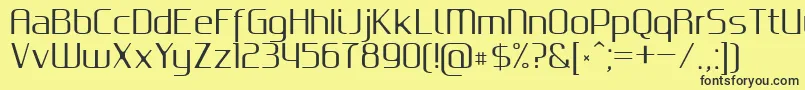 GputeksRegular Font – Black Fonts on Yellow Background