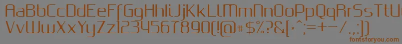 GputeksRegular Font – Brown Fonts on Gray Background