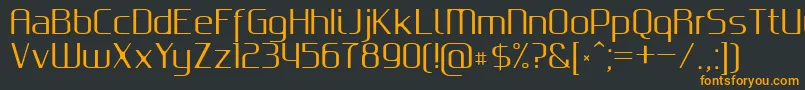 GputeksRegular Font – Orange Fonts on Black Background