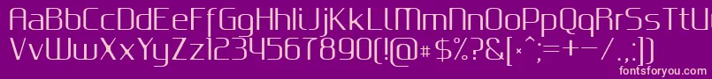 GputeksRegular Font – Pink Fonts on Purple Background
