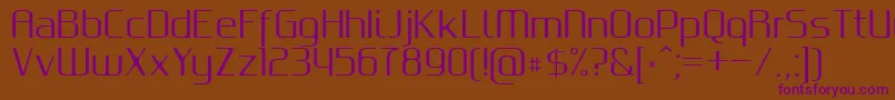 GputeksRegular Font – Purple Fonts on Brown Background