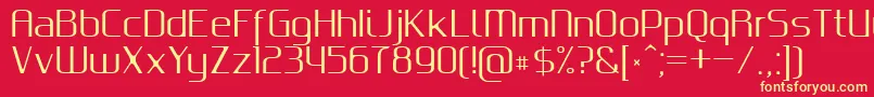 GputeksRegular Font – Yellow Fonts on Red Background