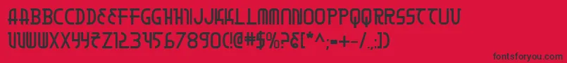 Moondartb Font – Black Fonts on Red Background