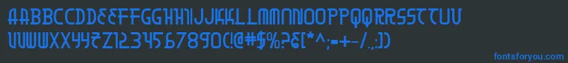 Moondartb Font – Blue Fonts on Black Background