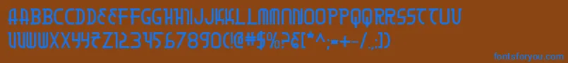 Moondartb Font – Blue Fonts on Brown Background