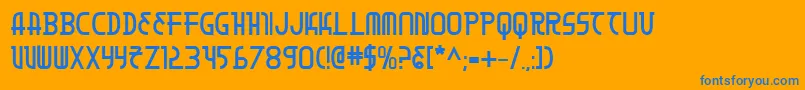 Moondartb Font – Blue Fonts on Orange Background