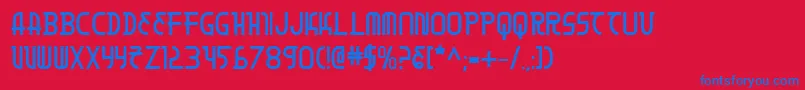 Moondartb Font – Blue Fonts on Red Background