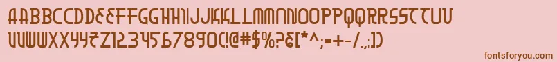 Moondartb Font – Brown Fonts on Pink Background