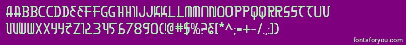 Moondartb Font – Green Fonts on Purple Background