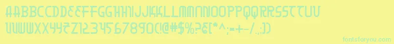 Moondartb-fontti – vihreät fontit keltaisella taustalla