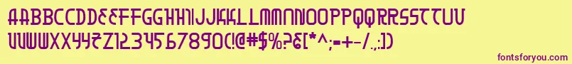 Moondartb Font – Purple Fonts on Yellow Background